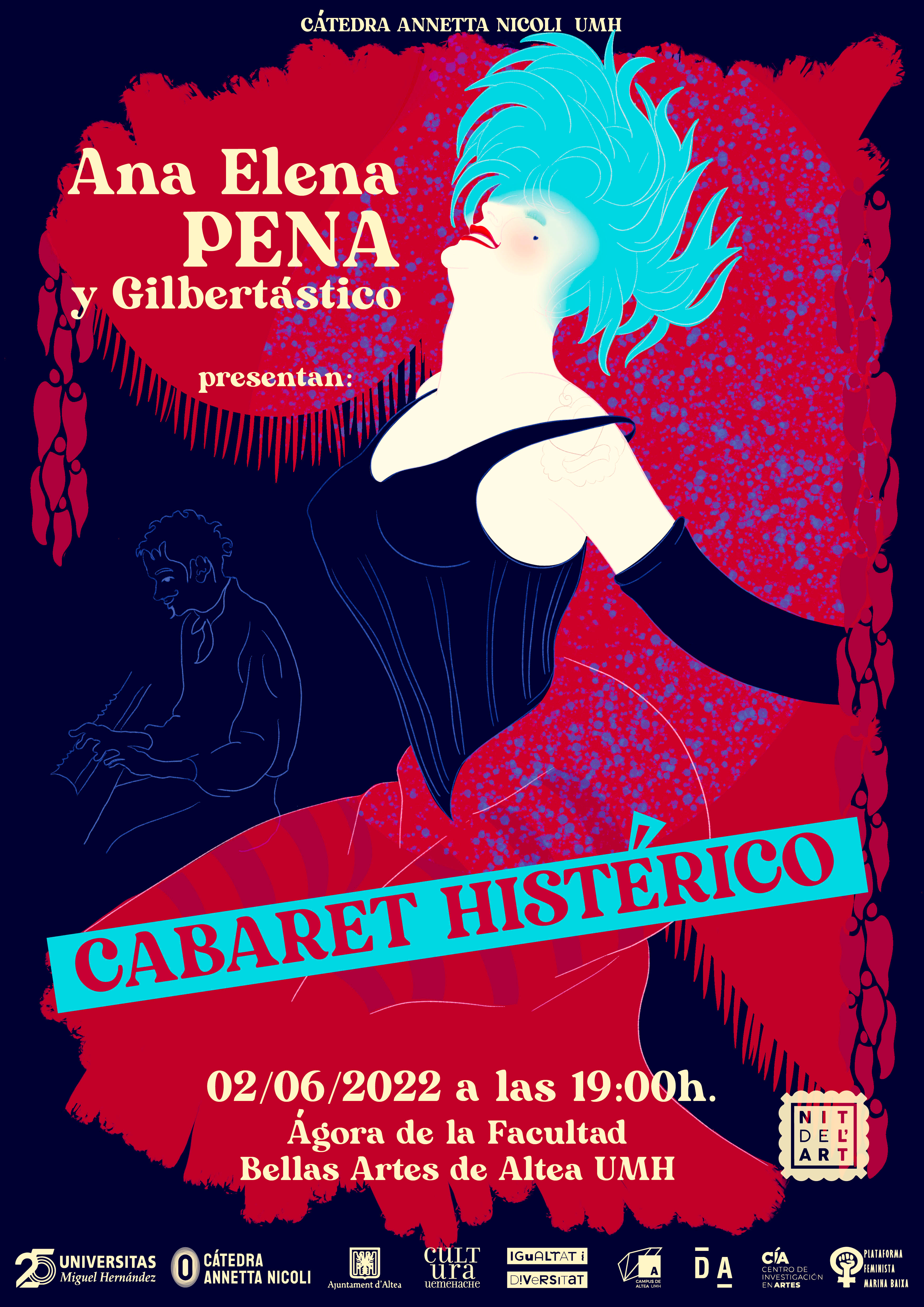 TEATRO: Cabaret Histérico presentado por Ana Elena Pena y Gilbertástico.